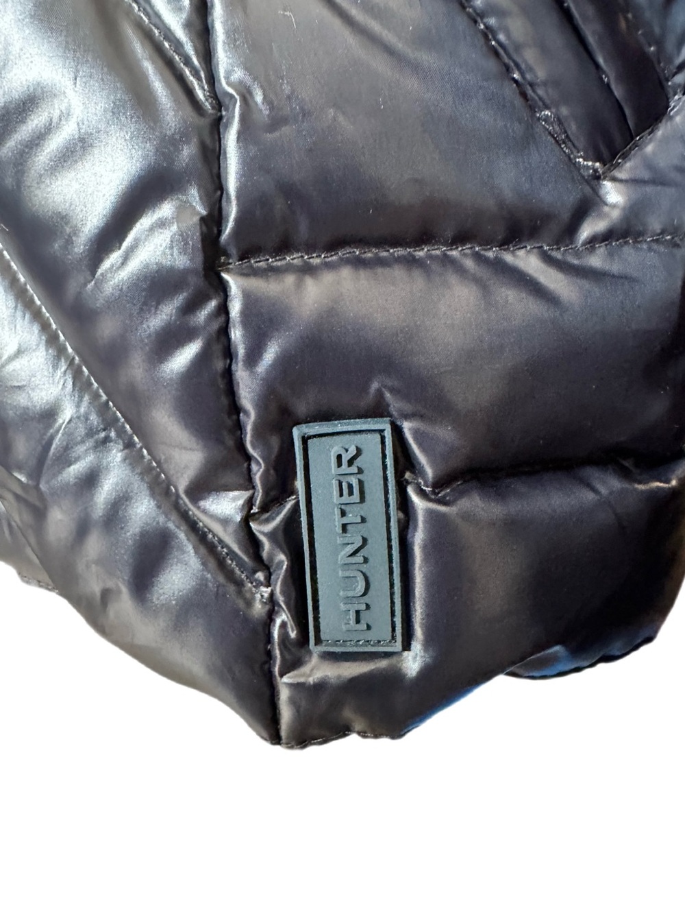 Hunter Refined Gloss Down Puffer Jacket Navy Size Small - Picture 9 of 12